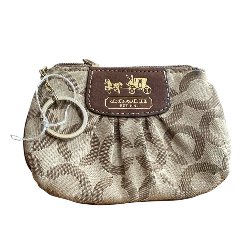 COACH Signature Canvas Coin Purse